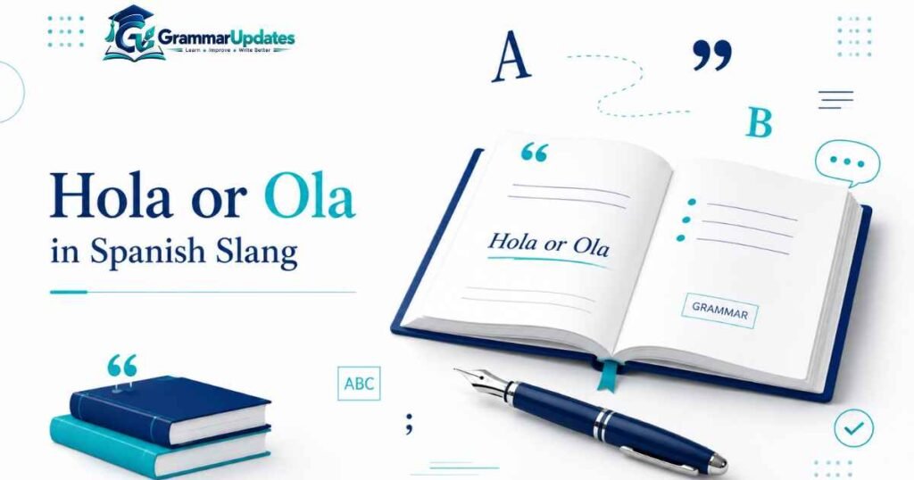 Hola or Ola in Spanish Slang
