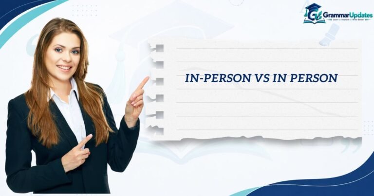 In-Person vs In Person