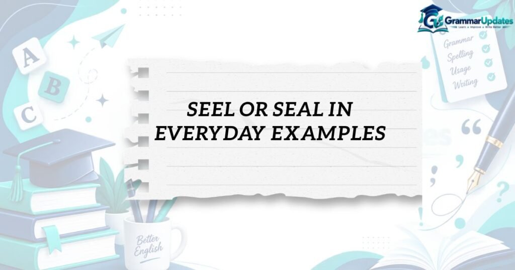 Seel or Seal in Everyday Examples