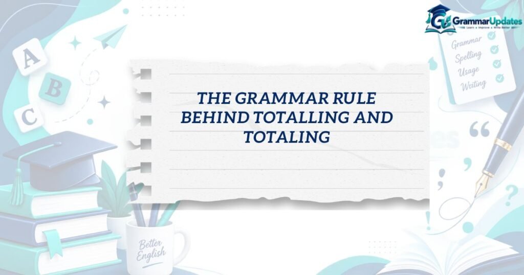 The Grammar Rule Behind Totalling and Totaling