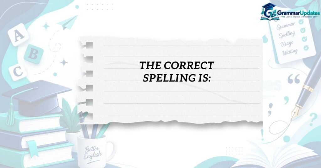 The correct spelling is: