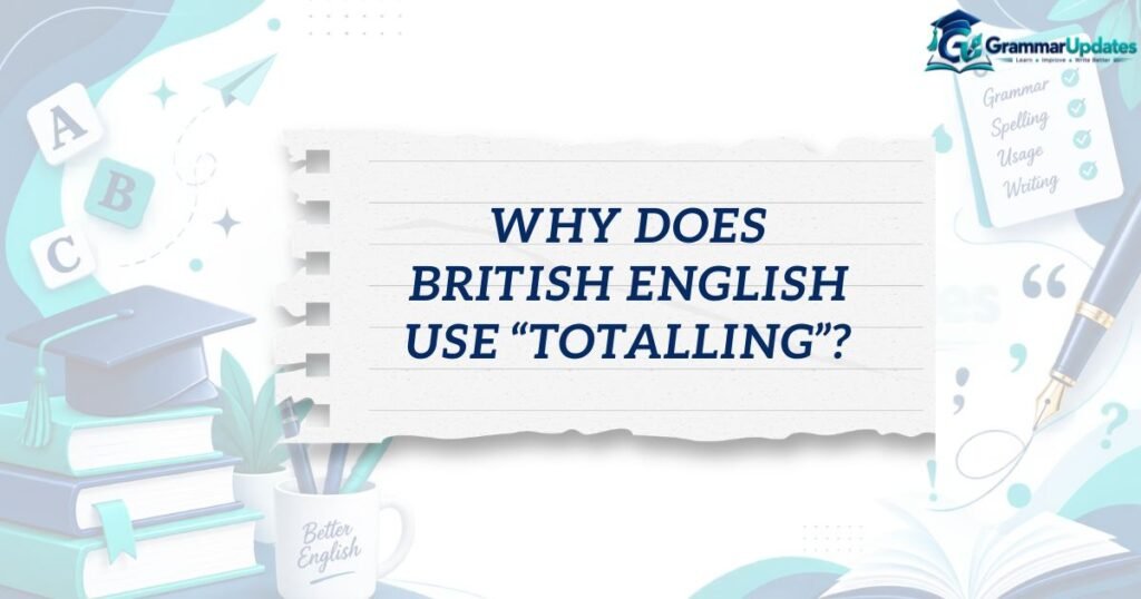 Why Does American English Use “Totaling”?