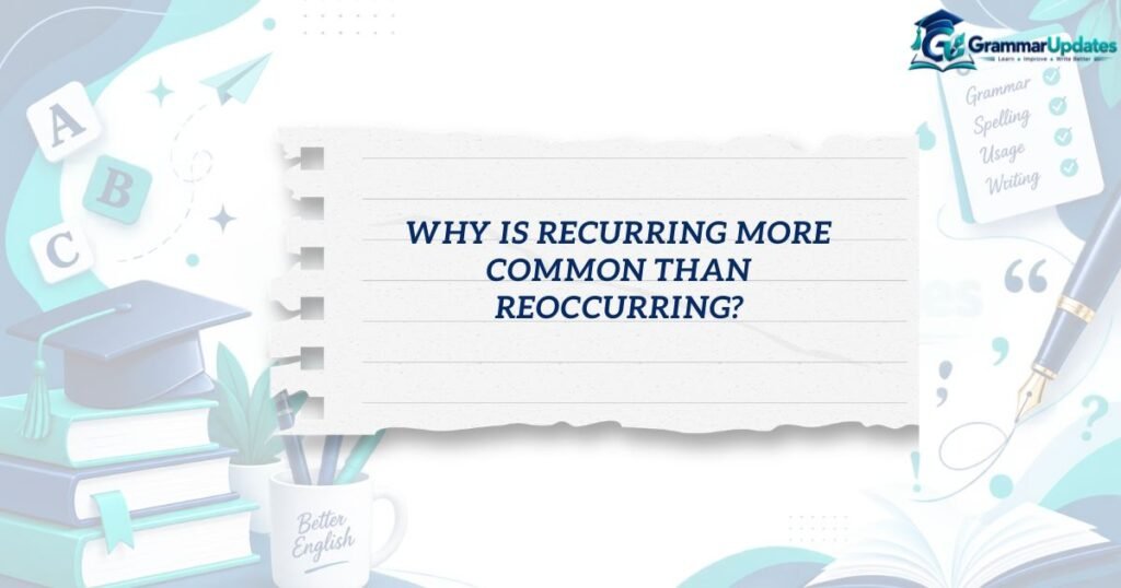 Why Is Recurring More Common Than Reoccurring?